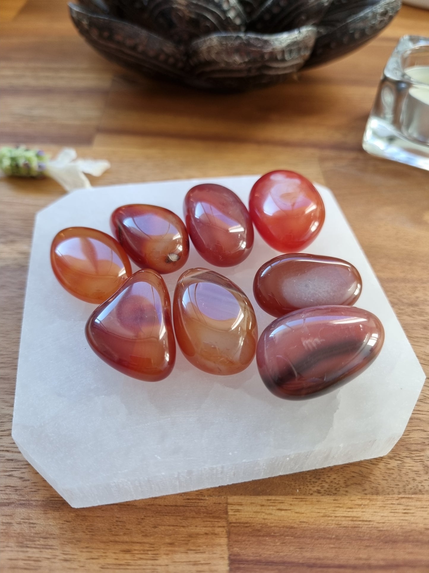 Carnelian tumbled stone - Universal Fate