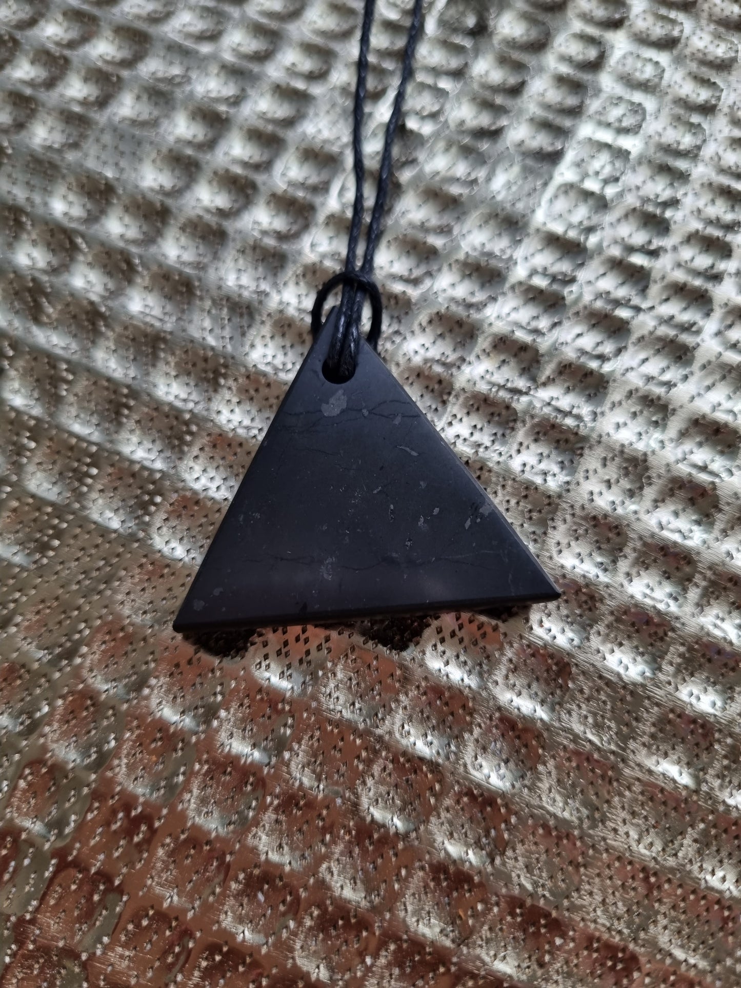Shungite Triangle Polished Pendant - Universal Fate