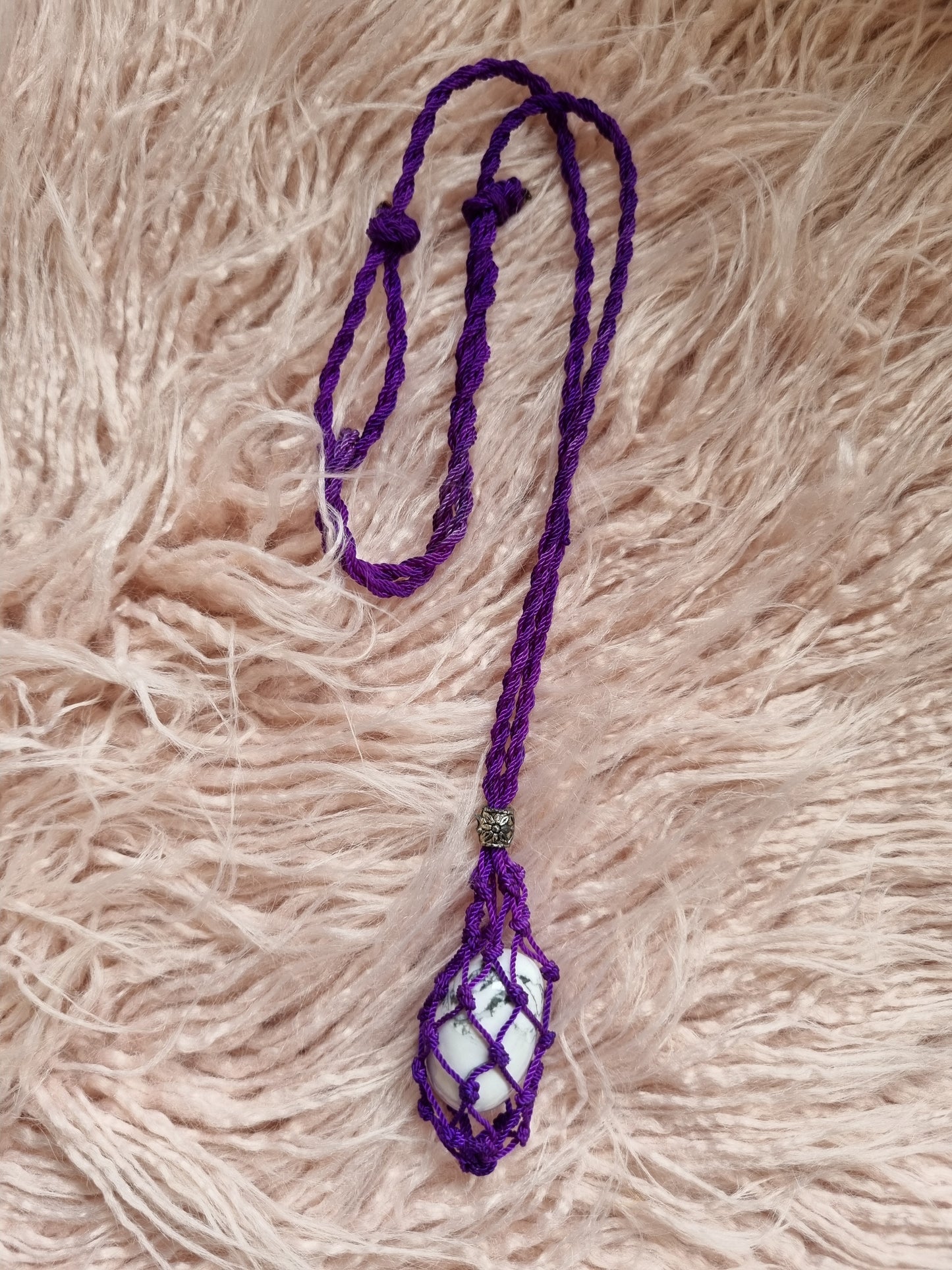 Macrame Necklace - Black, Blue and Purple - Universal Fate
