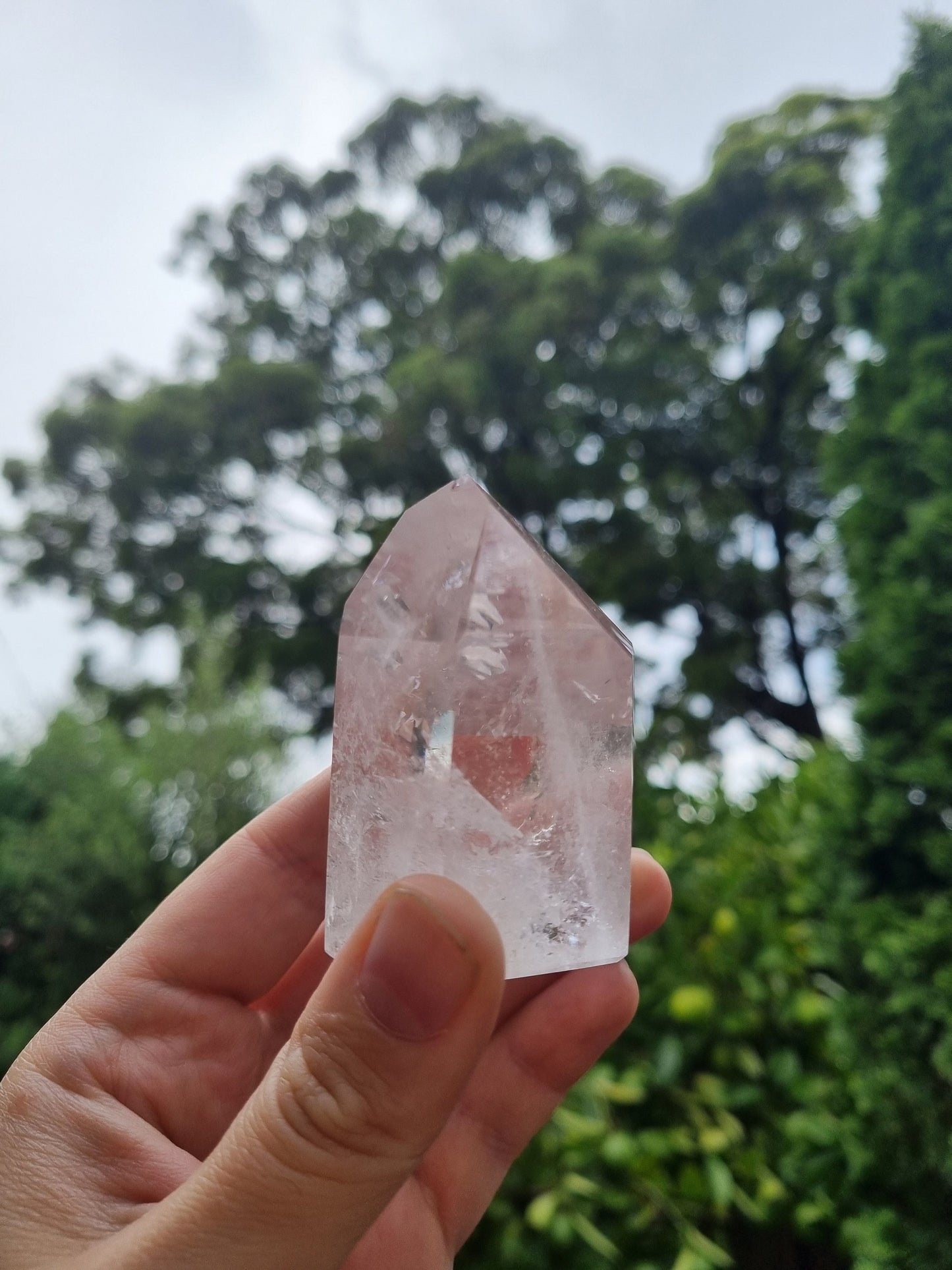 Wide Base Clear Quartz Generator Grade AAA Wipsy Inclusions - Universal Fate