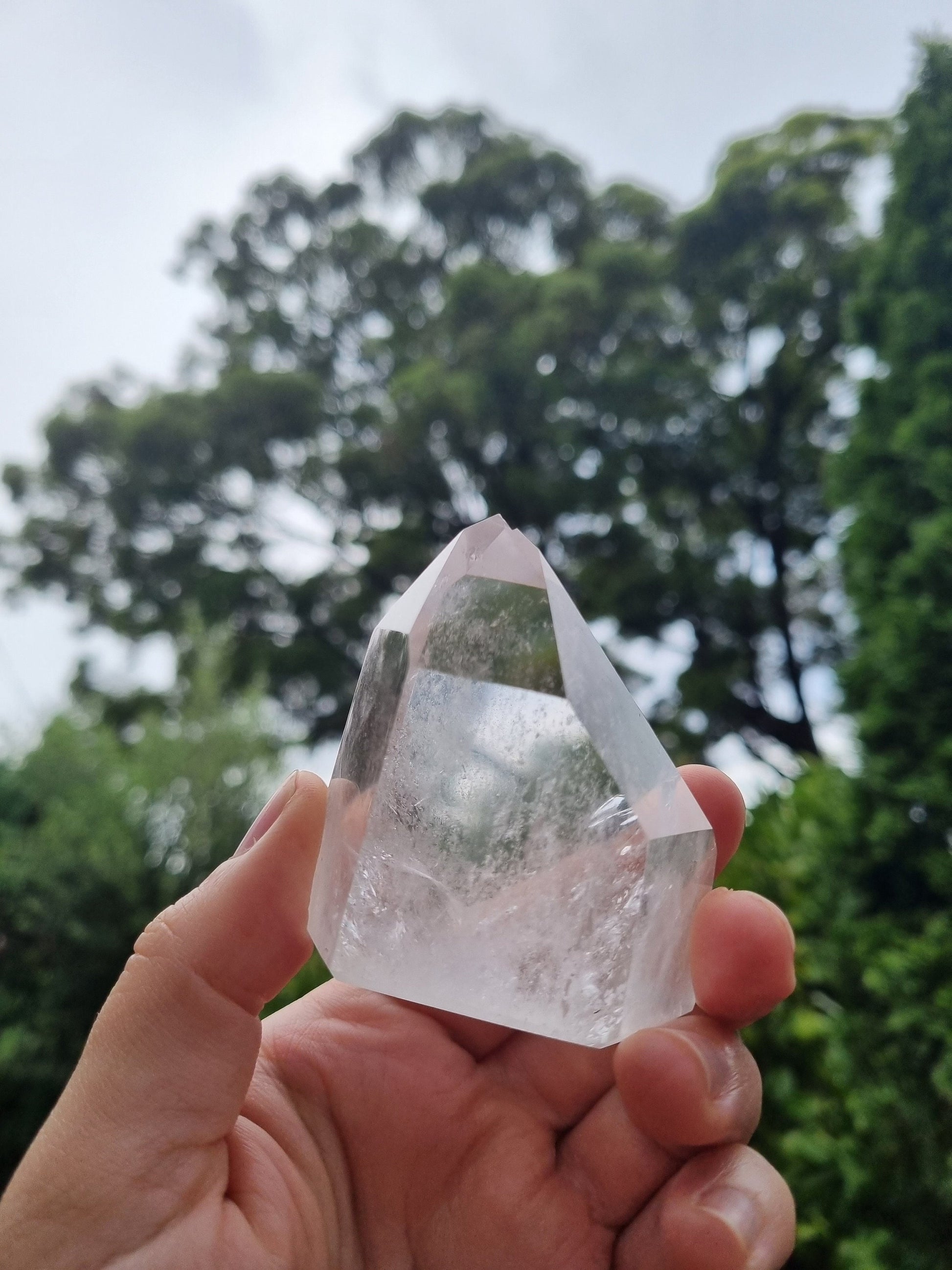 Wide Base Clear Quartz Generator Grade AAA Wipsy Inclusions - Universal Fate