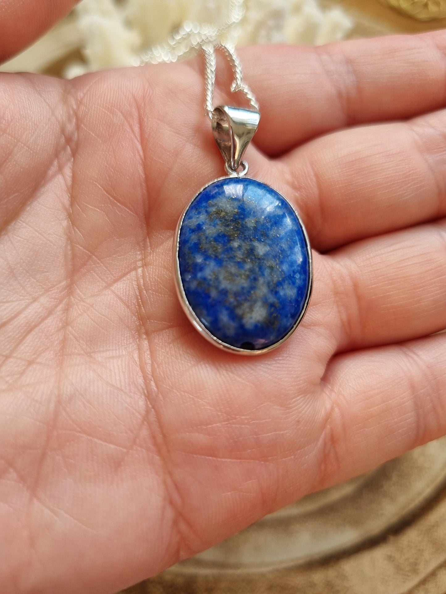 Lapis Lazuli Oval Pendant - Universal Fate