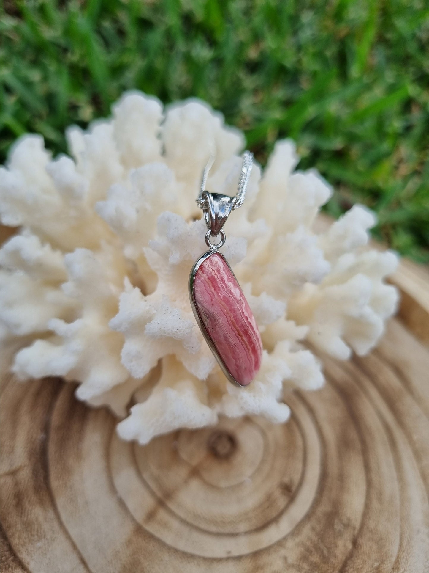 Swirl Rhodochrosite Pendant - Universal Fate