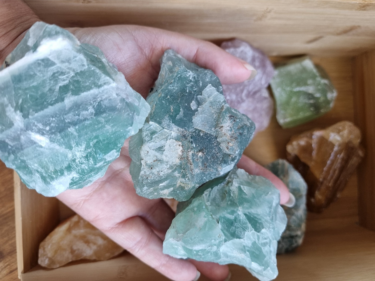 Large Raw Fluorite Chunks