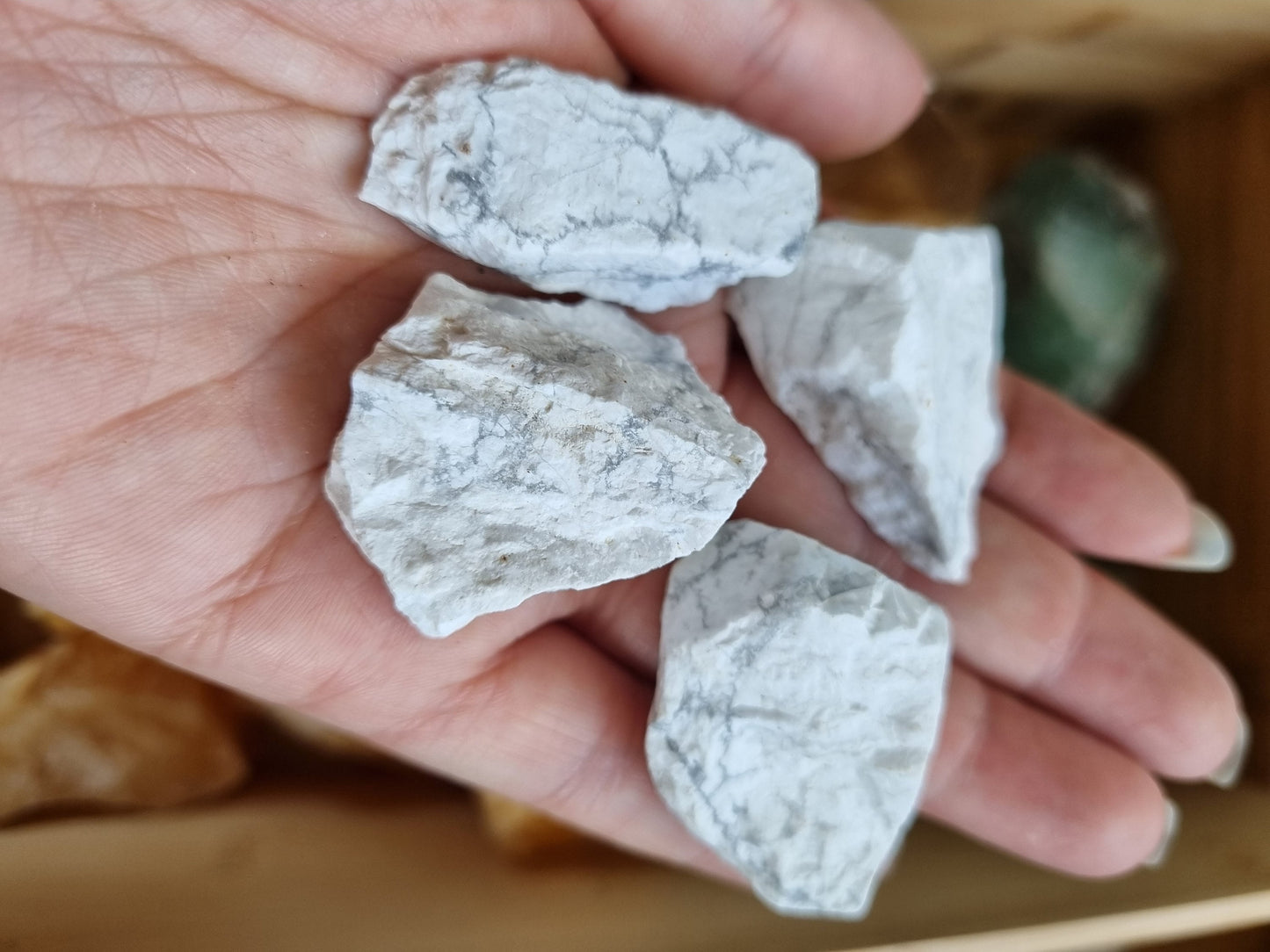 Raw Howlite Chunks - Universal Fate