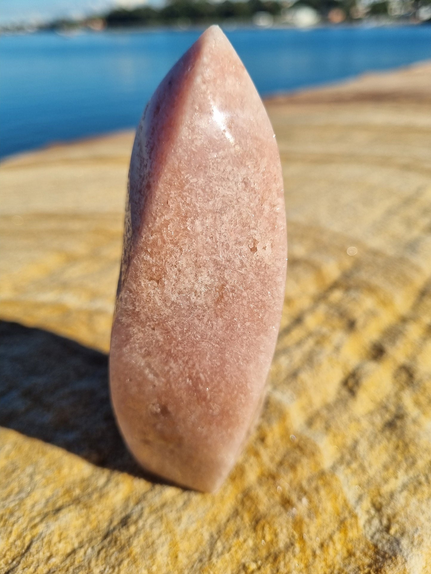 Perfect Pink Amethyst Flame With Druzy Caves / Glittery / 346 grams - Universal Fate