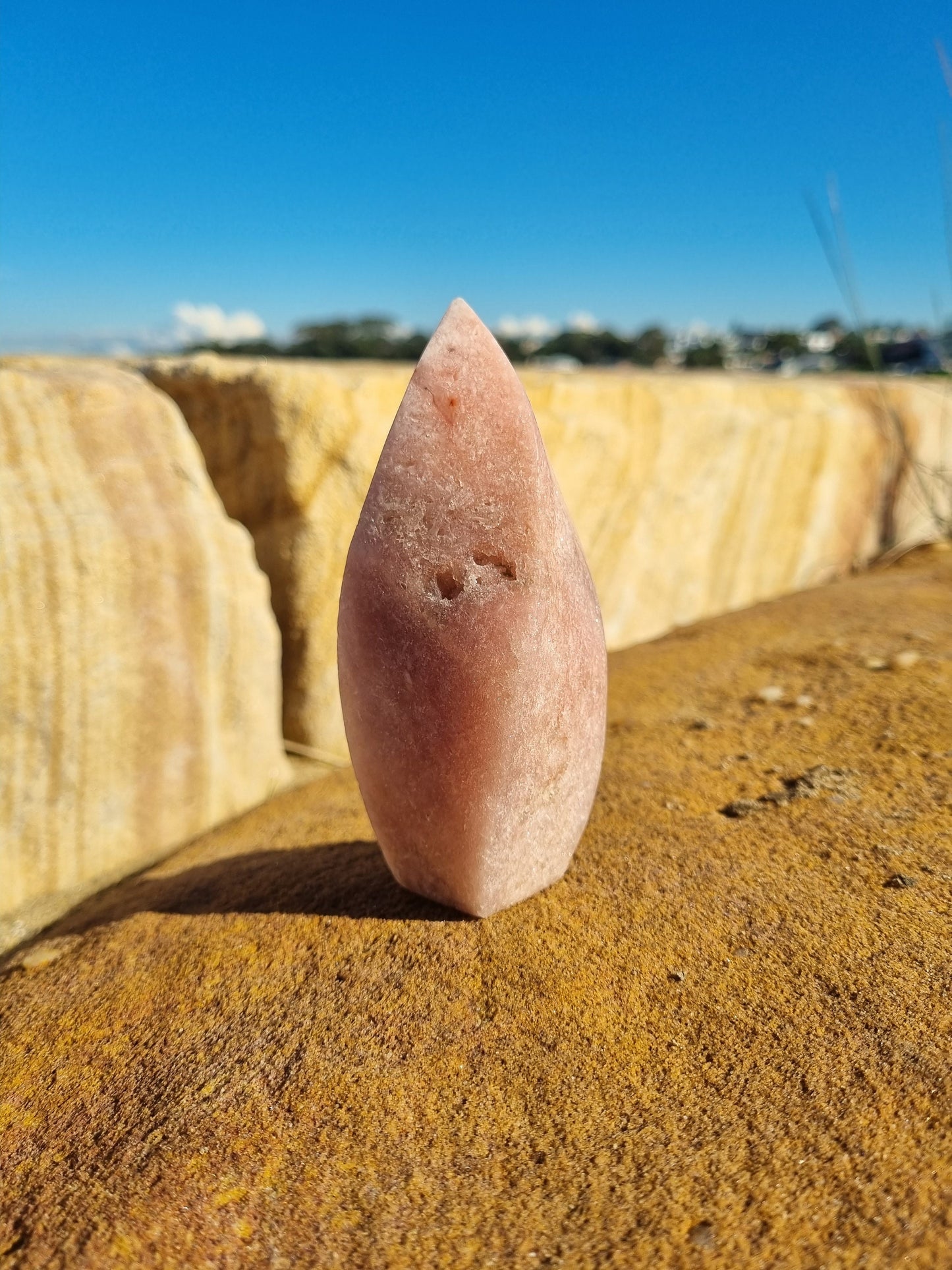 Perfect Pink Amethyst Flame With Druzy Caves / Glittery / 346 grams - Universal Fate