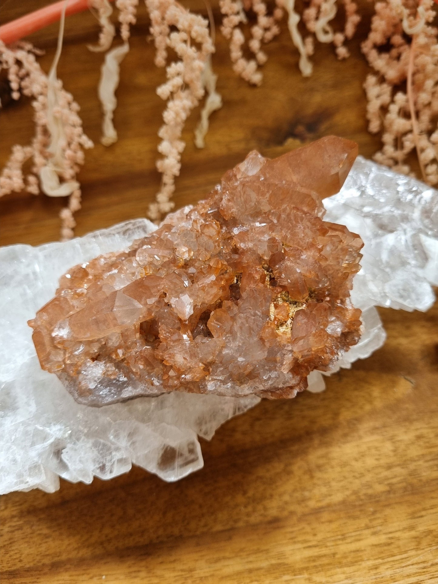 Tangerine Quartz Cluster 147grams - Universal Fate