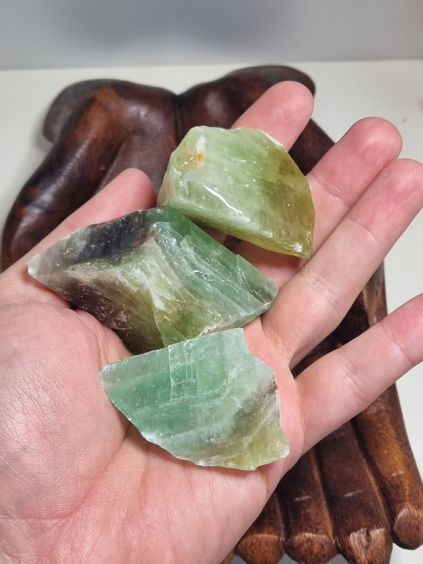 Raw Small Green Calcite - Universal Fate