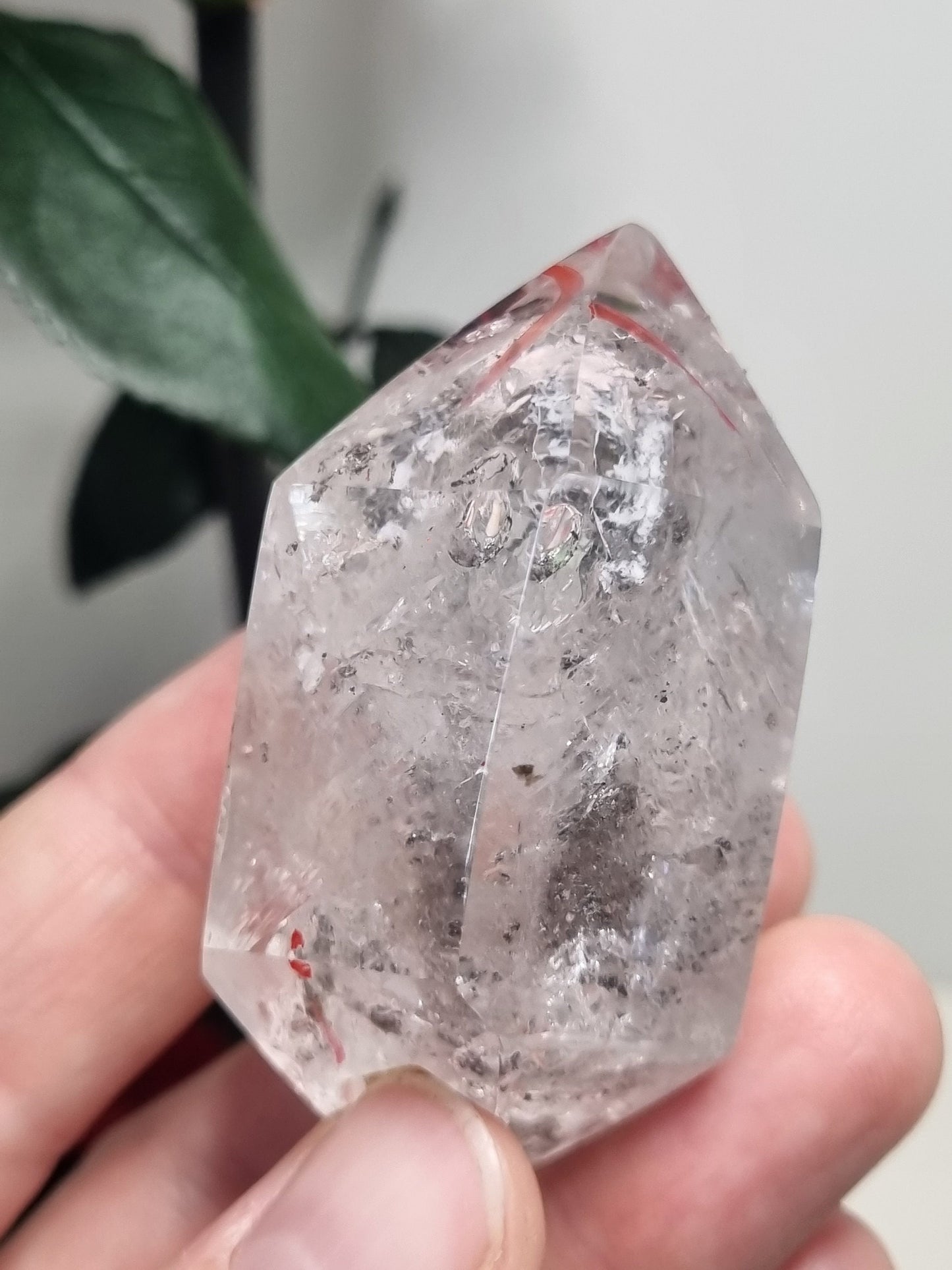 Rare Enhydro Quartz With 6 Moving Bubbles & Sand / Double Terminated Point / 109g - Universal Fate