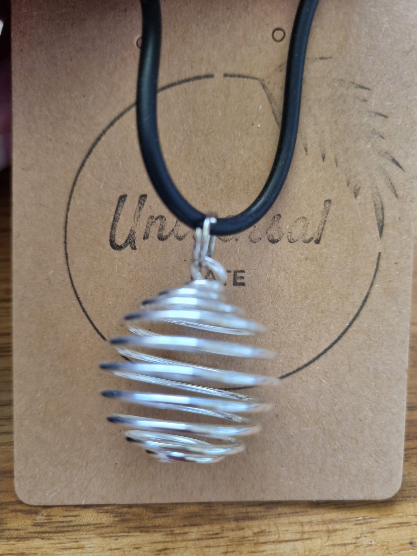 Spiral Cage Necklace for Tumbles or Crystals - Universal Fate