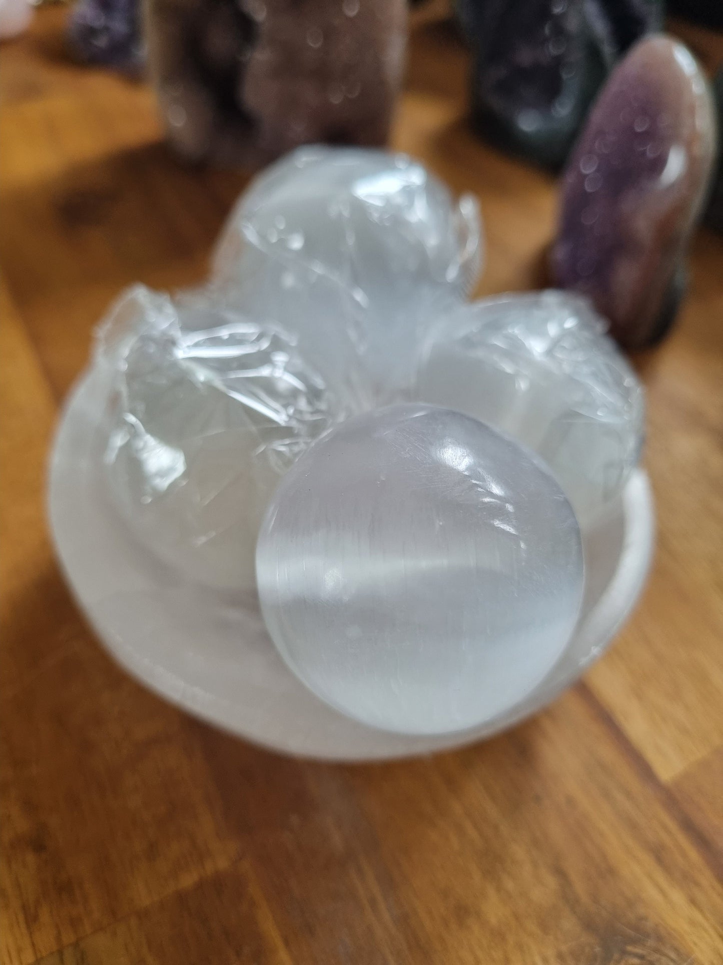 Selenite Sphere / Selenite Crystal Ball / Clear and Cleanse / - Universal Fate