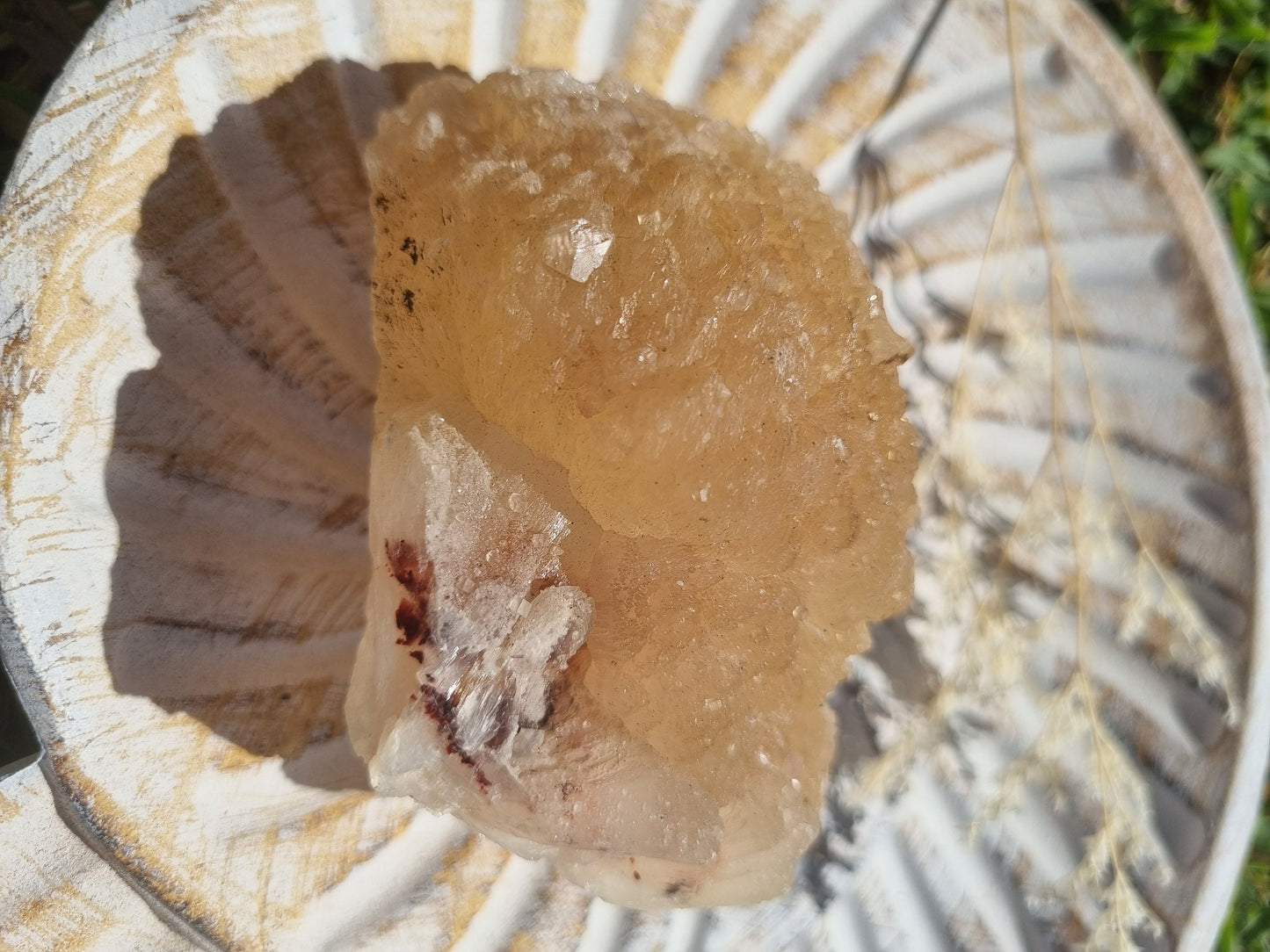 Stilbite Brain Cluster with hematite inclusions