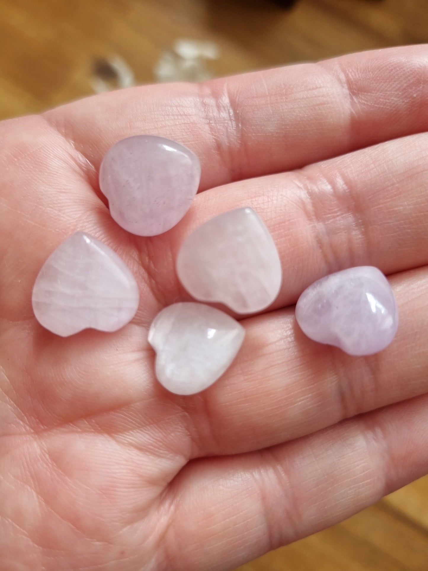 Mini Kunzite hearts / Mini heart crystals