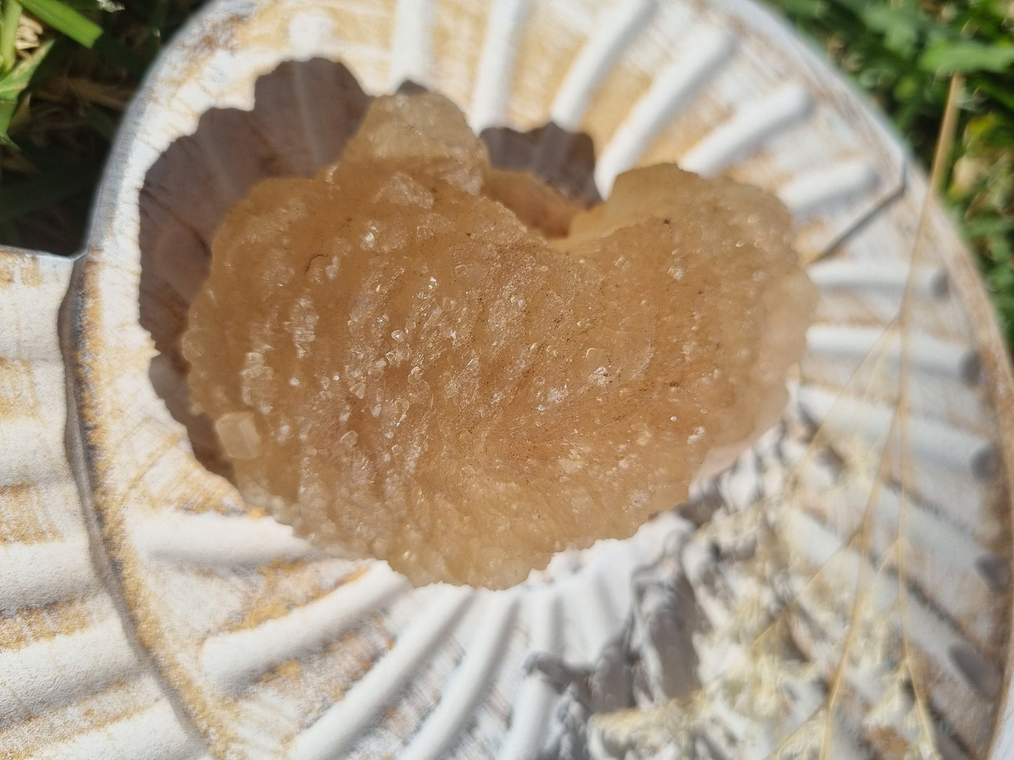 Stilbite Brain Cluster with hematite inclusions