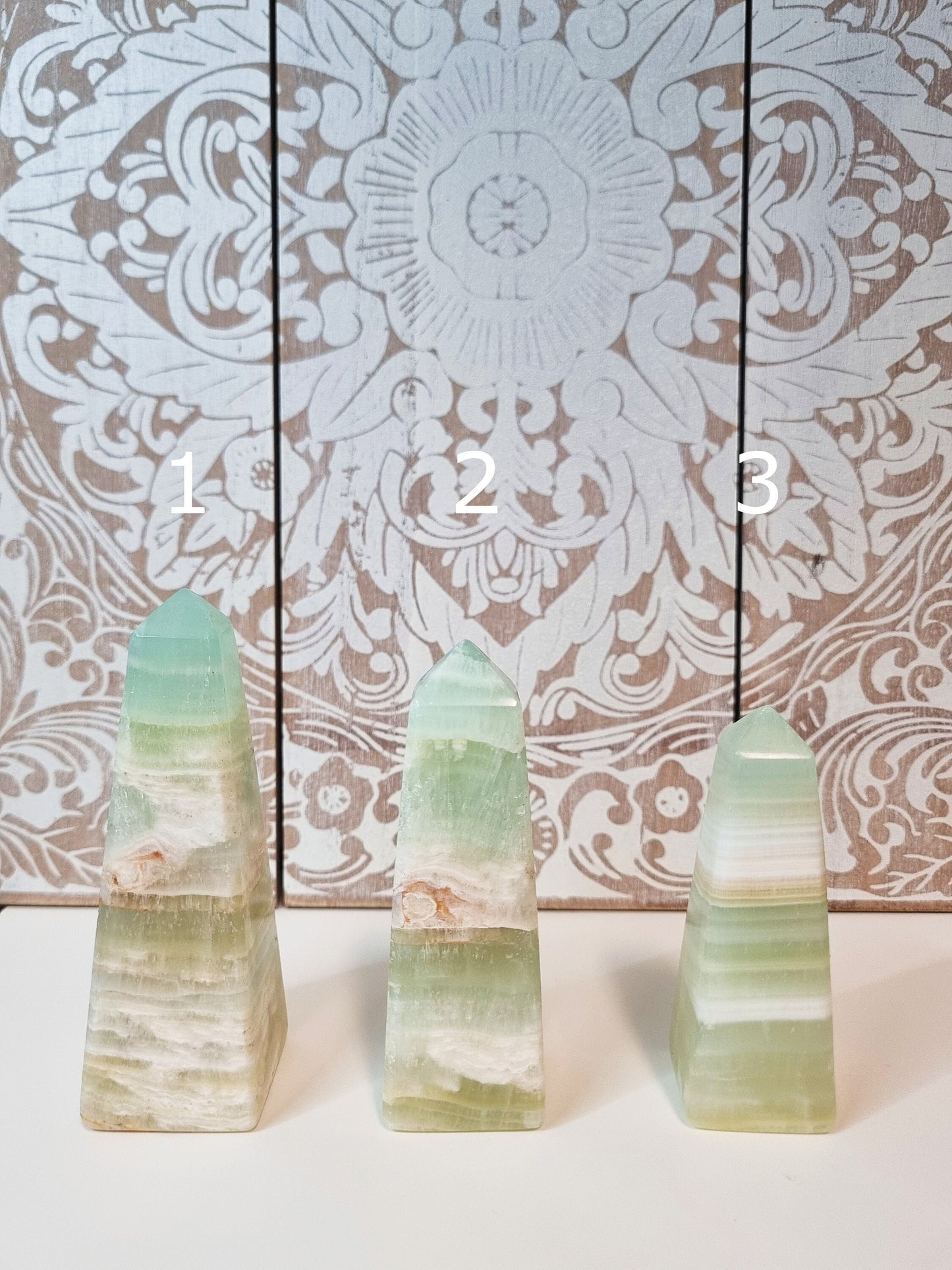 Pistachio Calcite Towers / Generators