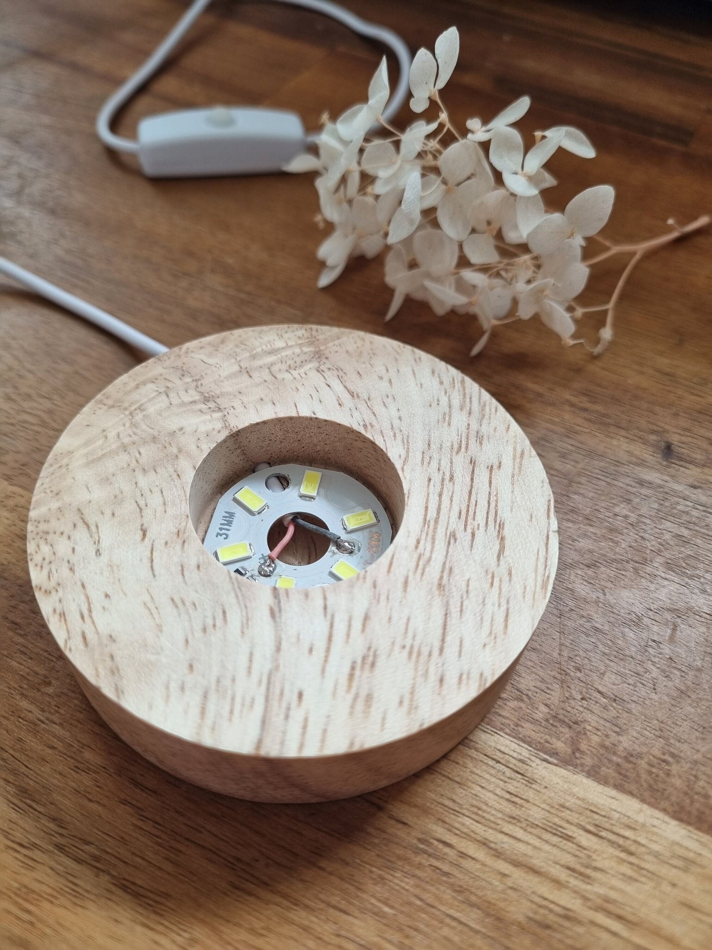 Wooden Night light - 8cm diameter / tower light /  Sphere holder