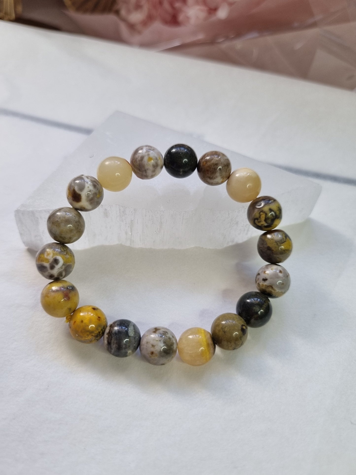 Bumblebee Jasper bracelet 10mm