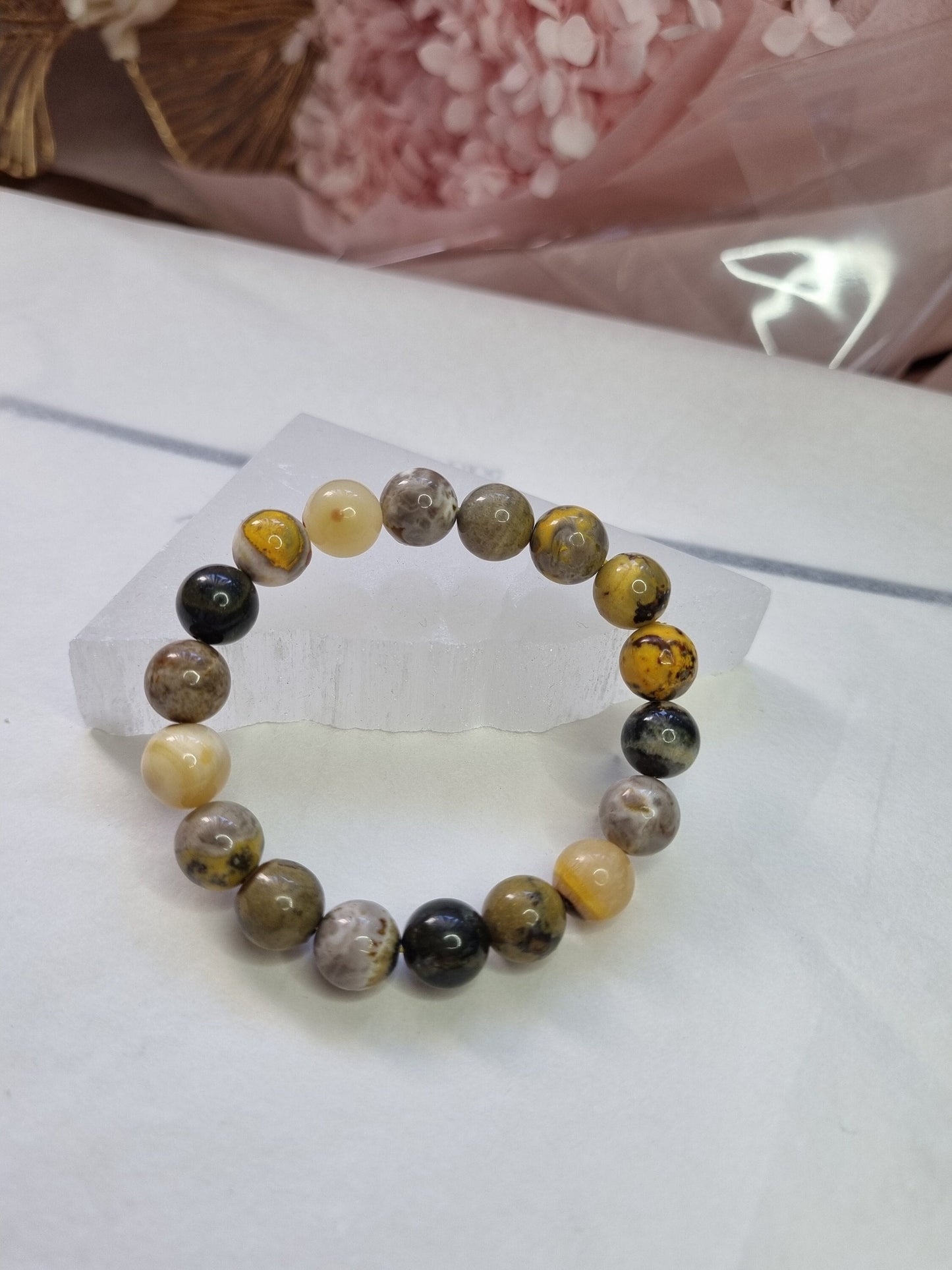 Bumblebee Jasper bracelet 10mm