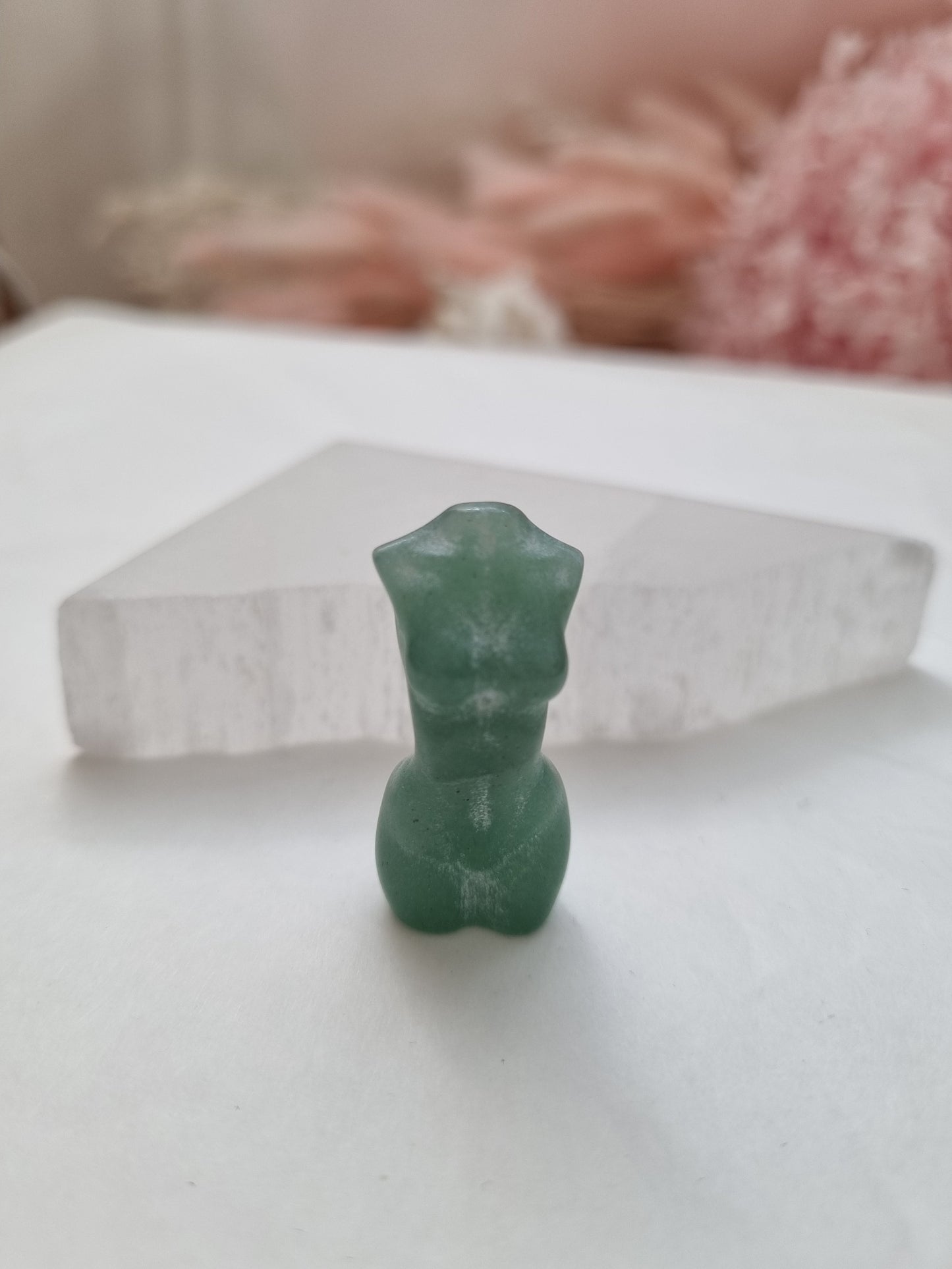 Green aventurine goddess body / Crystal carving / Crystal body