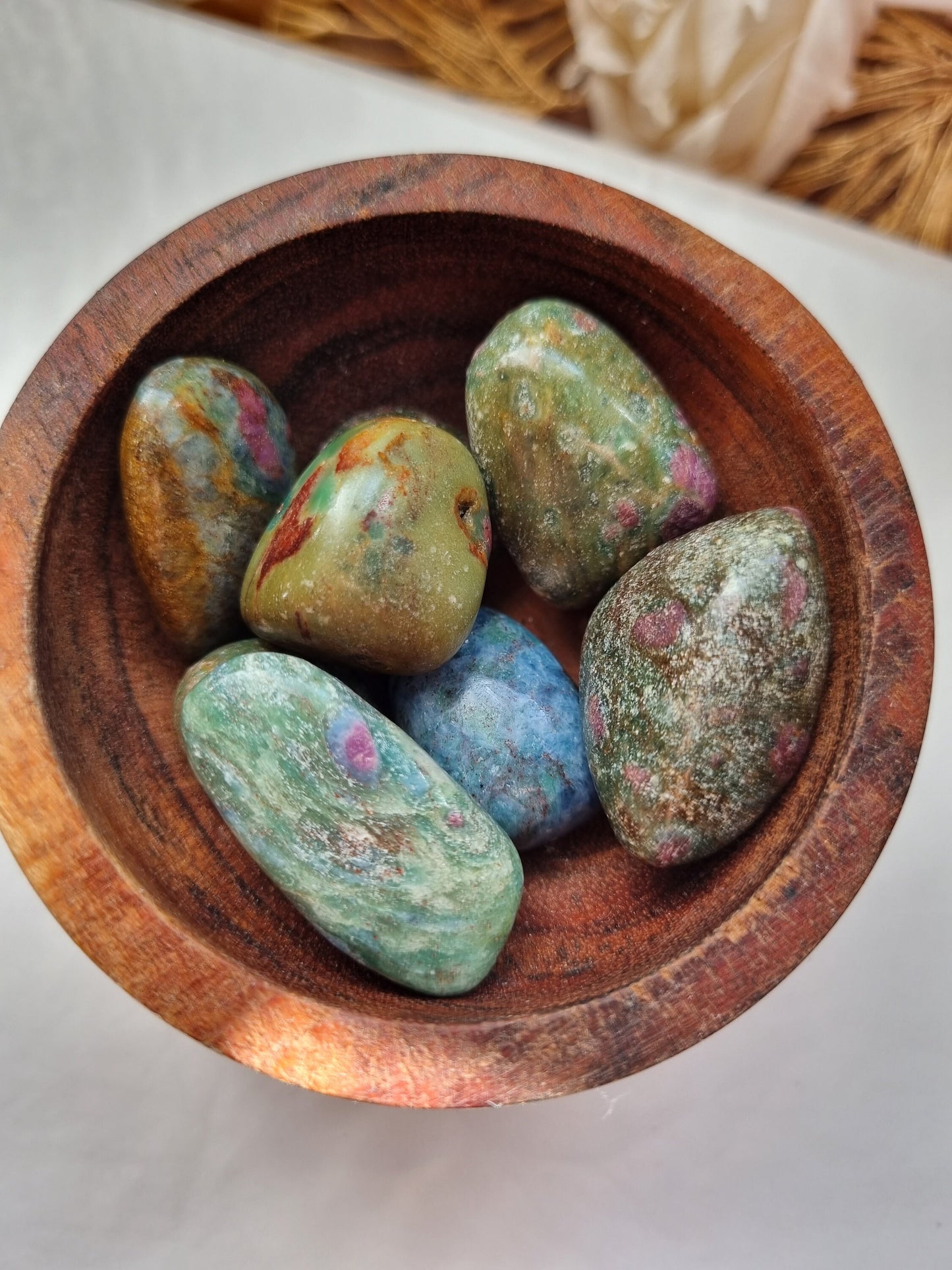 Ruby Fuchsite Tumble / Tumbled gem stones