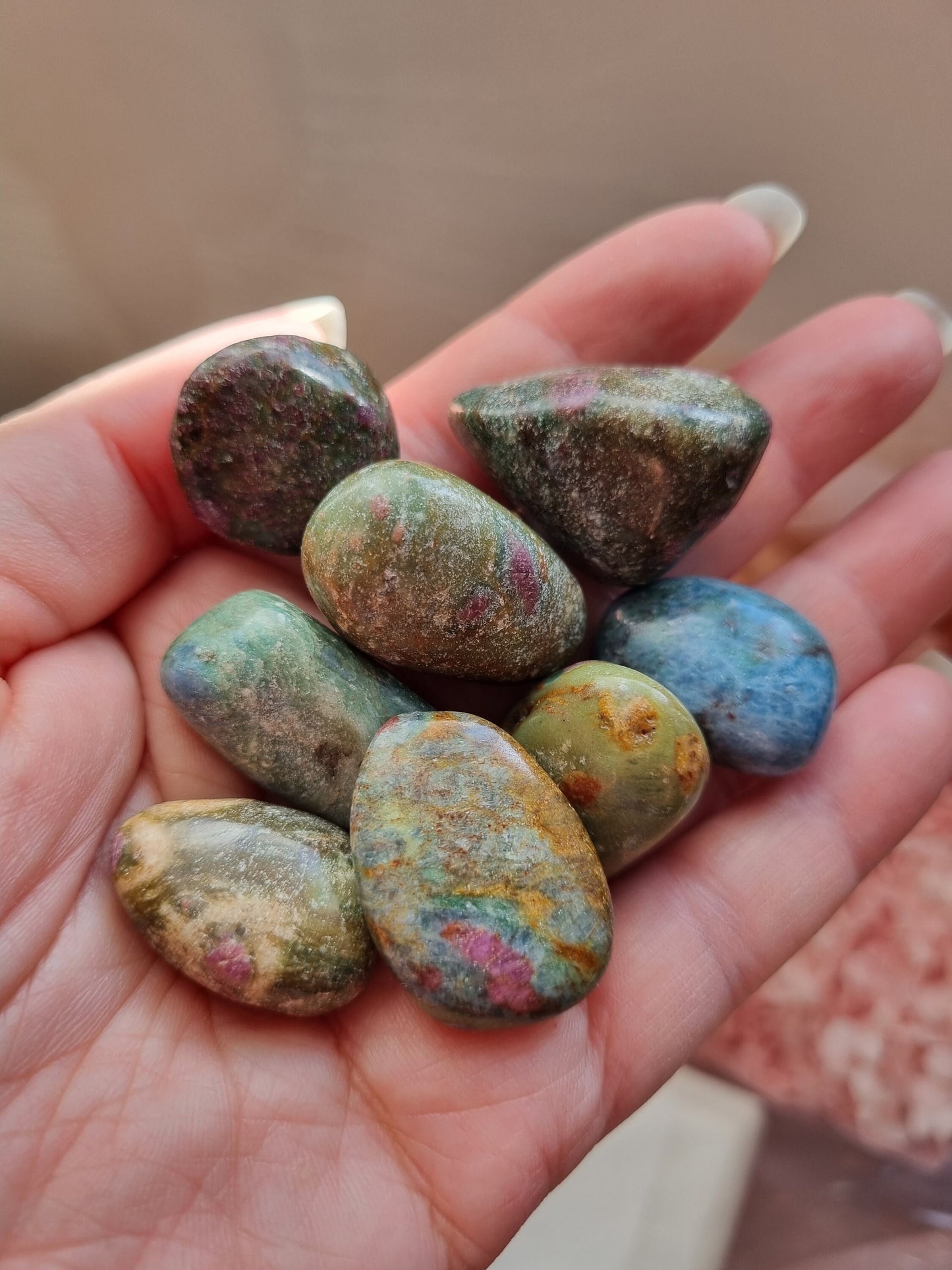 Ruby Fuchsite Tumble / Tumbled gem stones