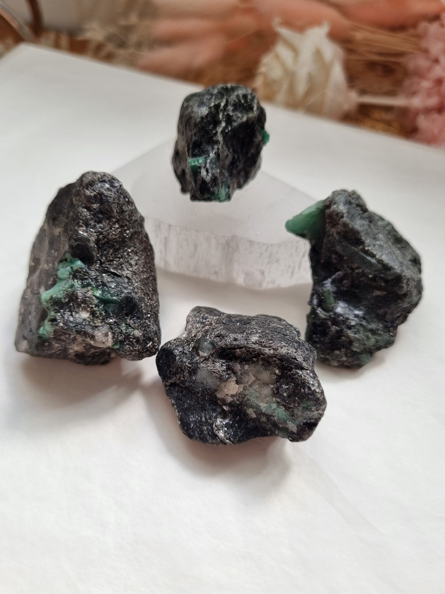 Raw Emerald chunk in matrix