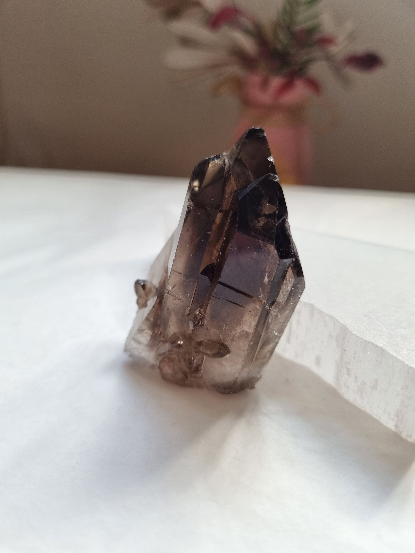 Smoky Quartz Cluster / Triple point cluster / Grounding crystal