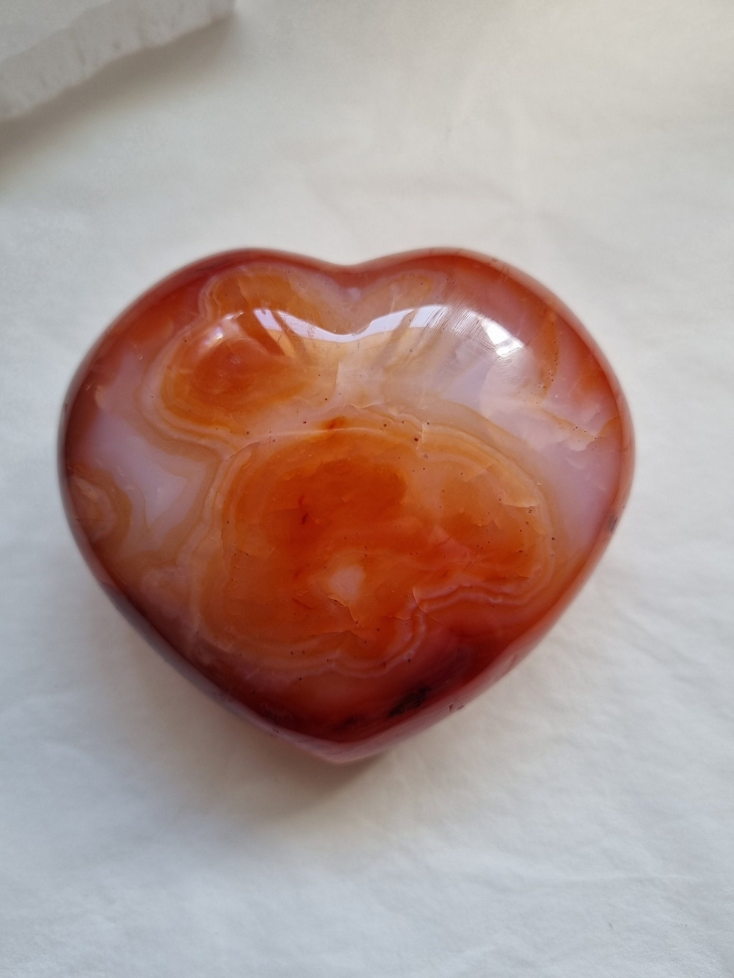 Carnealian Puffy heart - 9cm