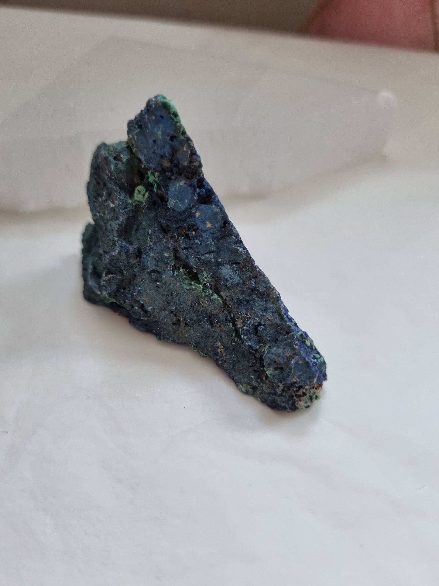 Raw Malachite in Azurite specimen