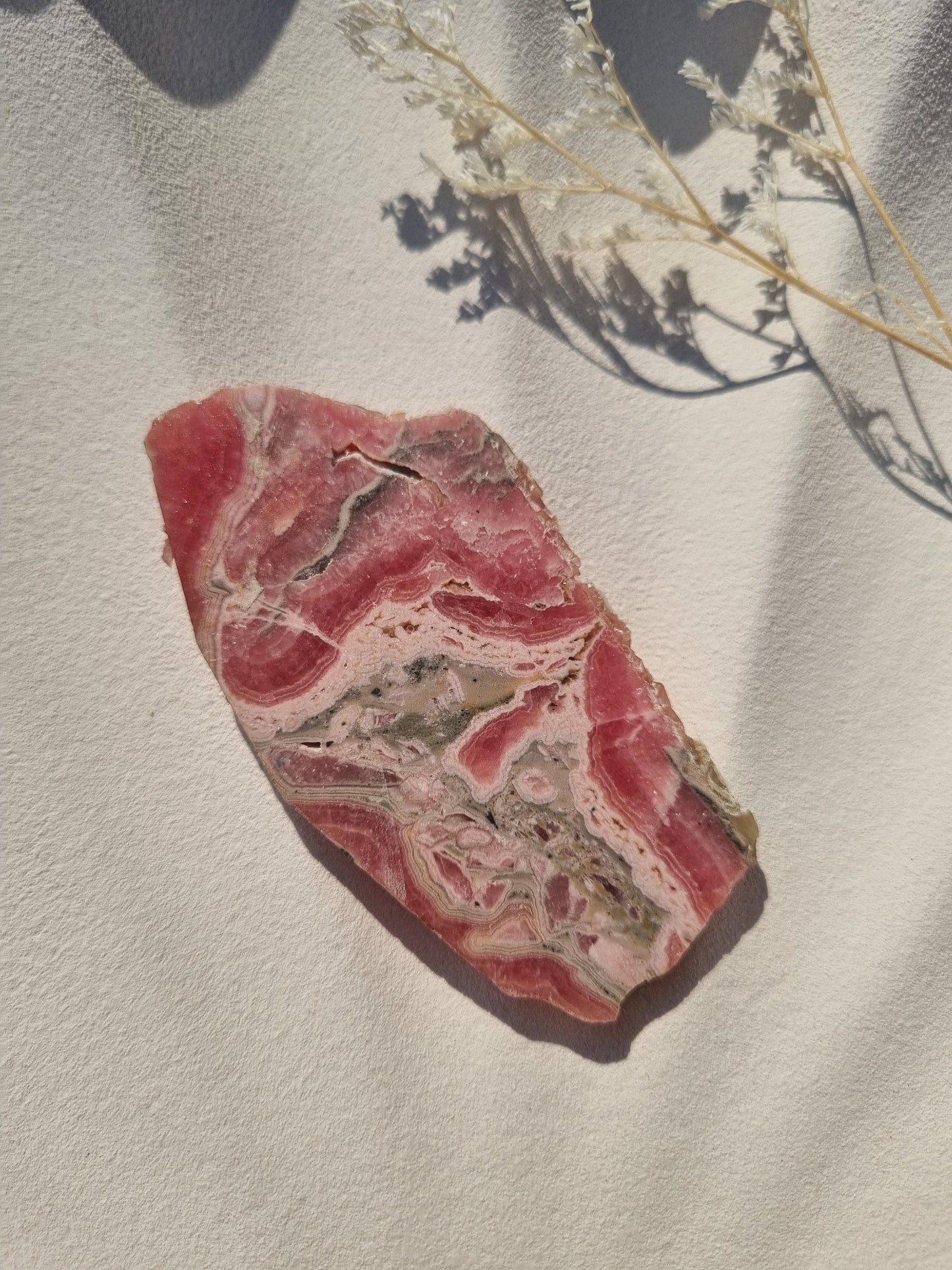 Rhodochrosite Slice from Argentinia / Crystal