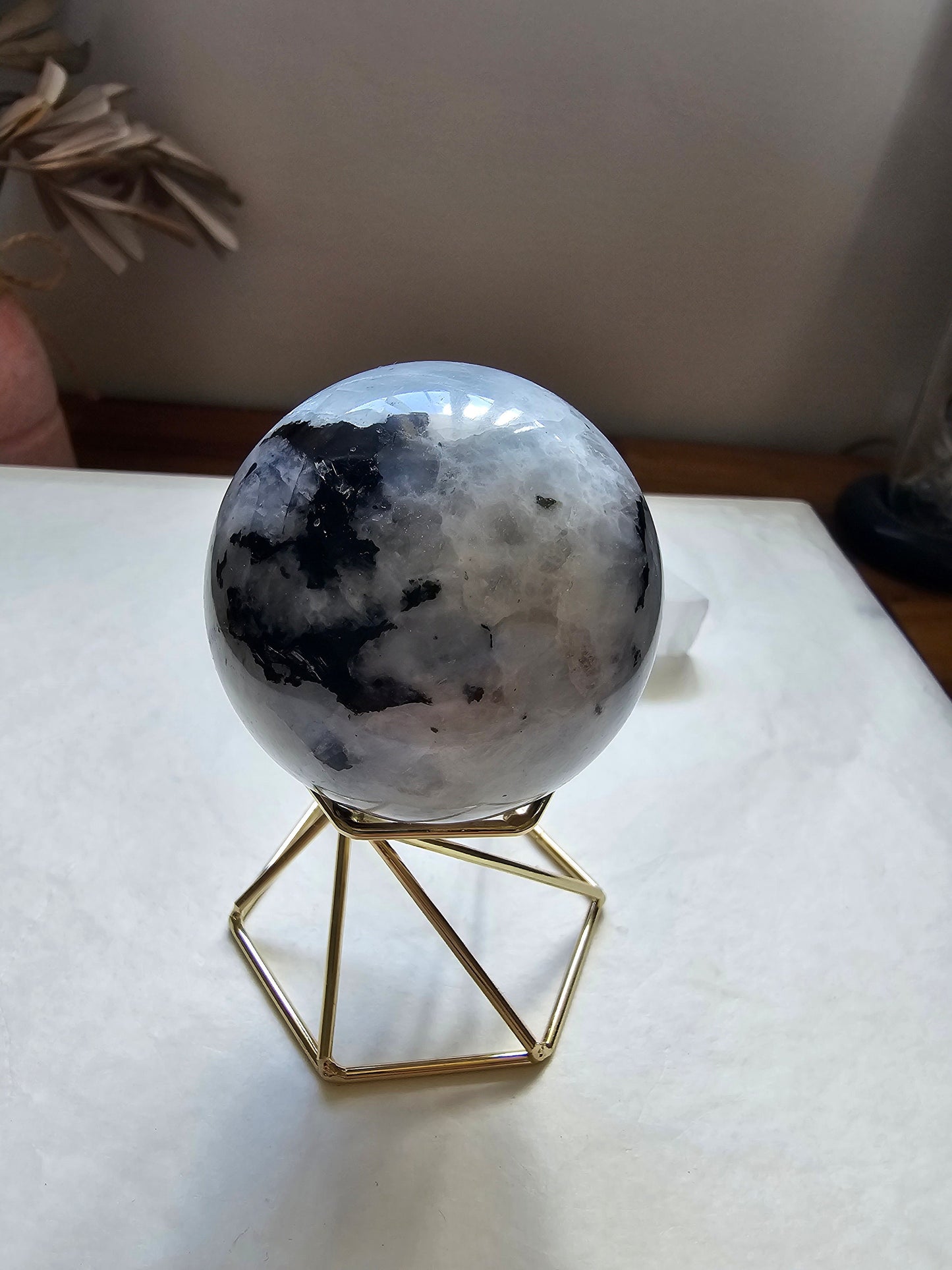 Flashy Rainbow Moonstone Sphere 5.5cm
