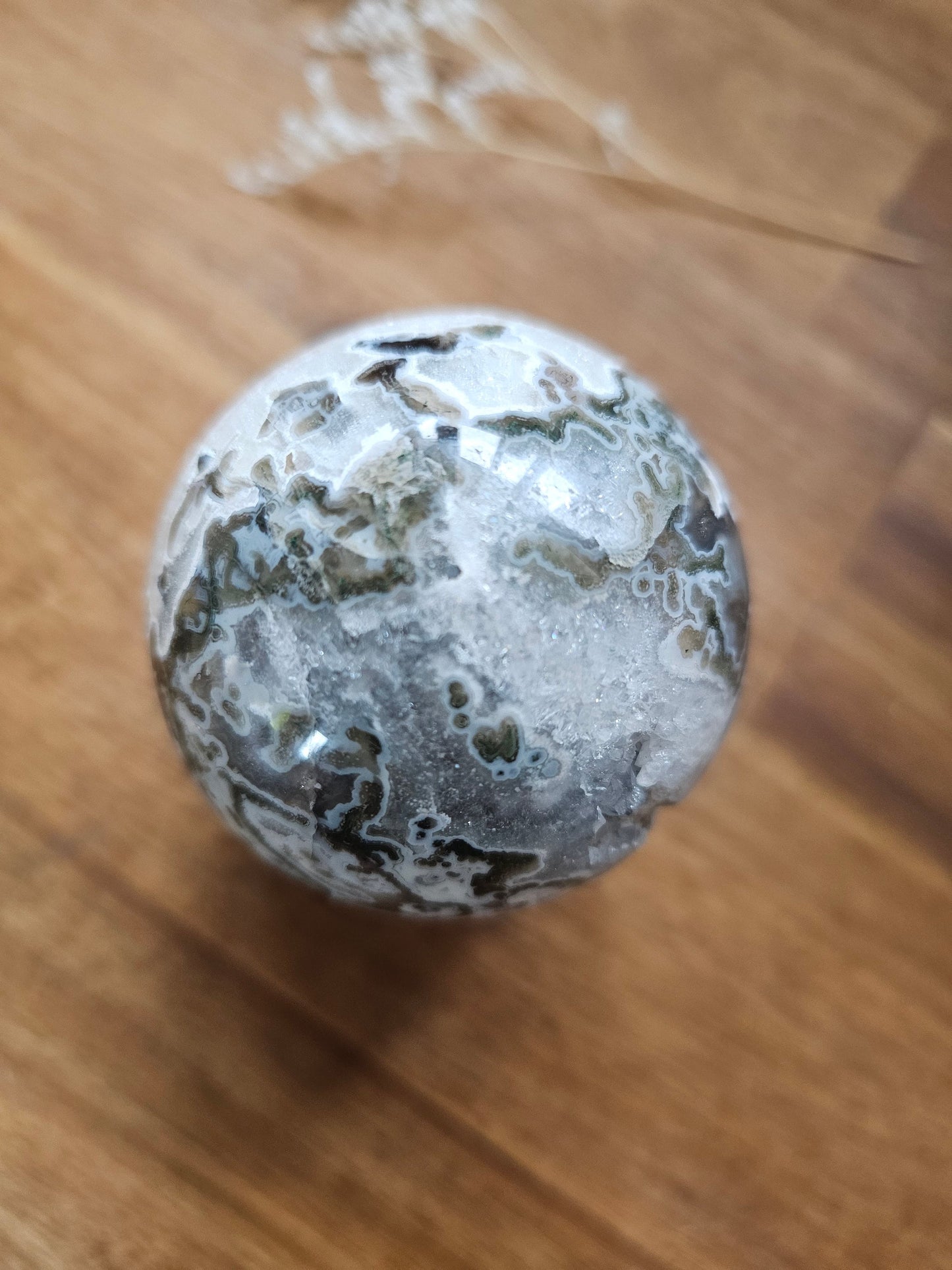 Druzy Moss Agate Sphere 5.5cm