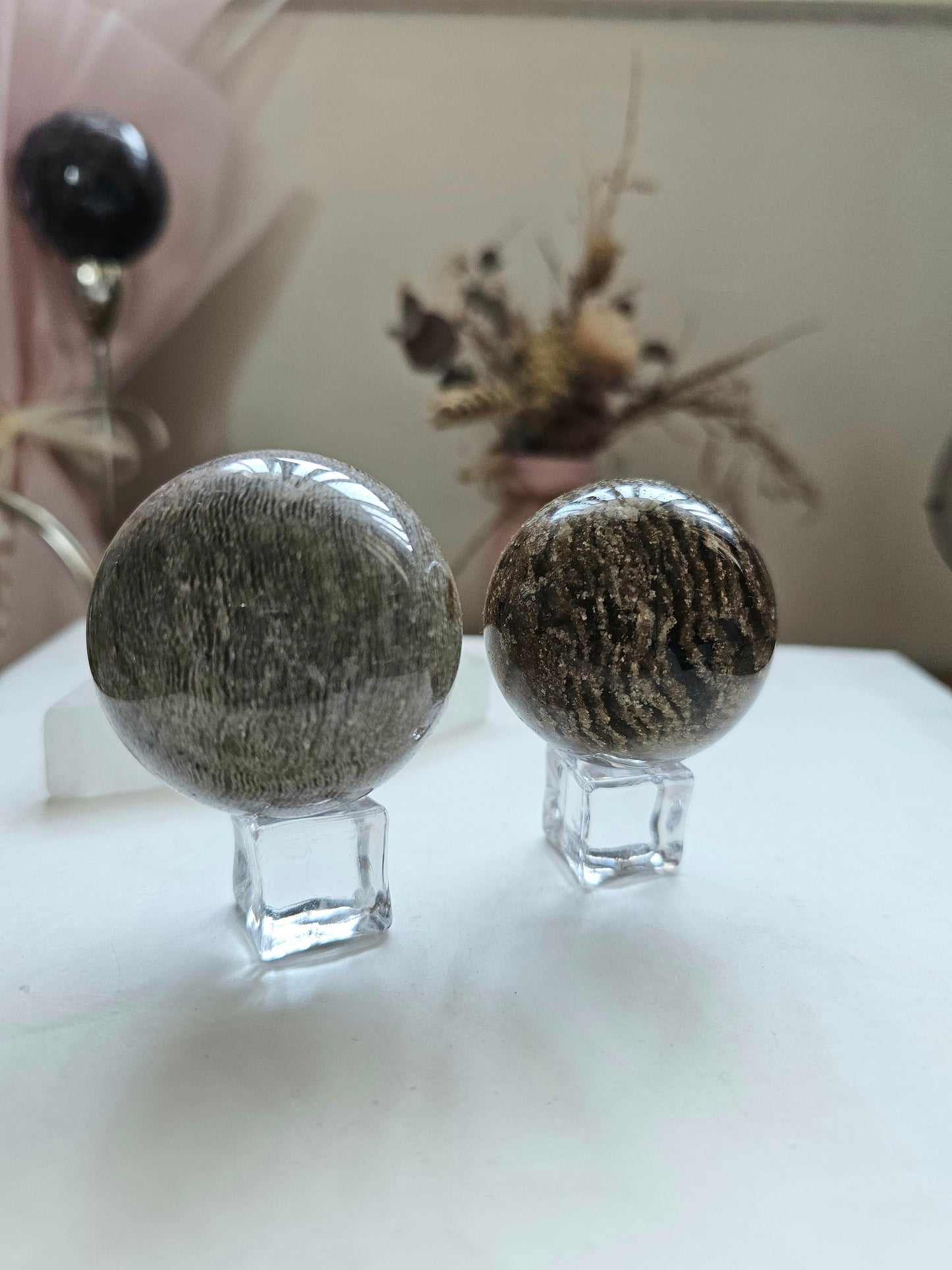 Thousand Layer Quartz Spheres / Garden Quartz sphere