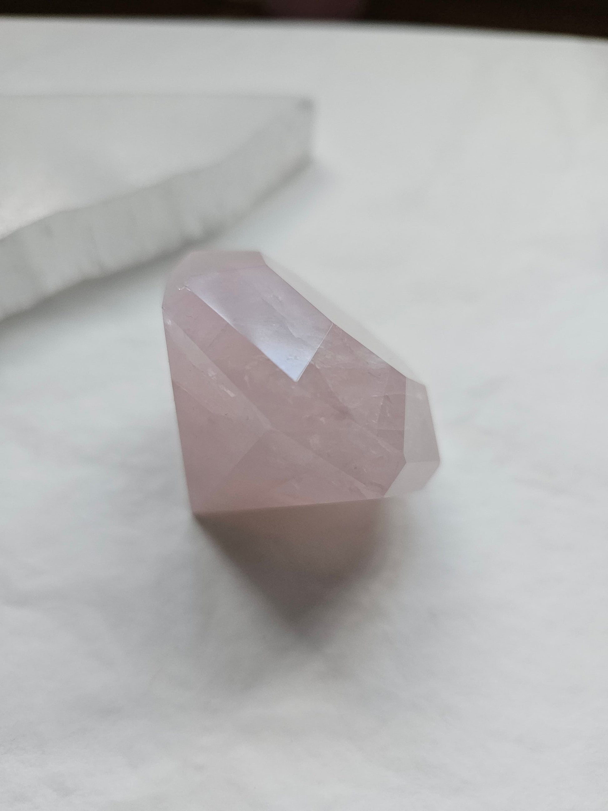 Rose Quartz Diamond Crystal / Pink crystal