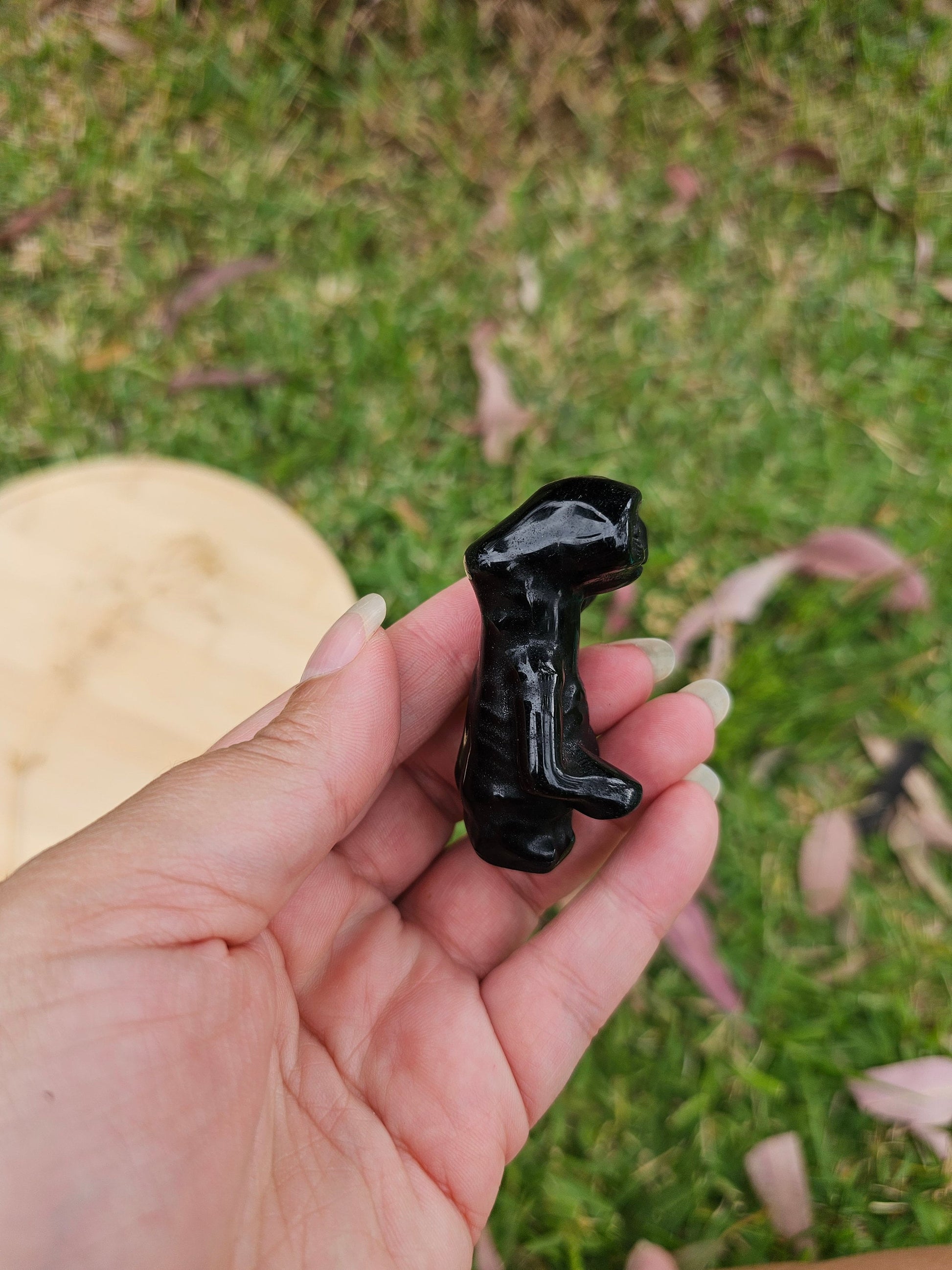 E.T Carving in obsidian and Yooperlite