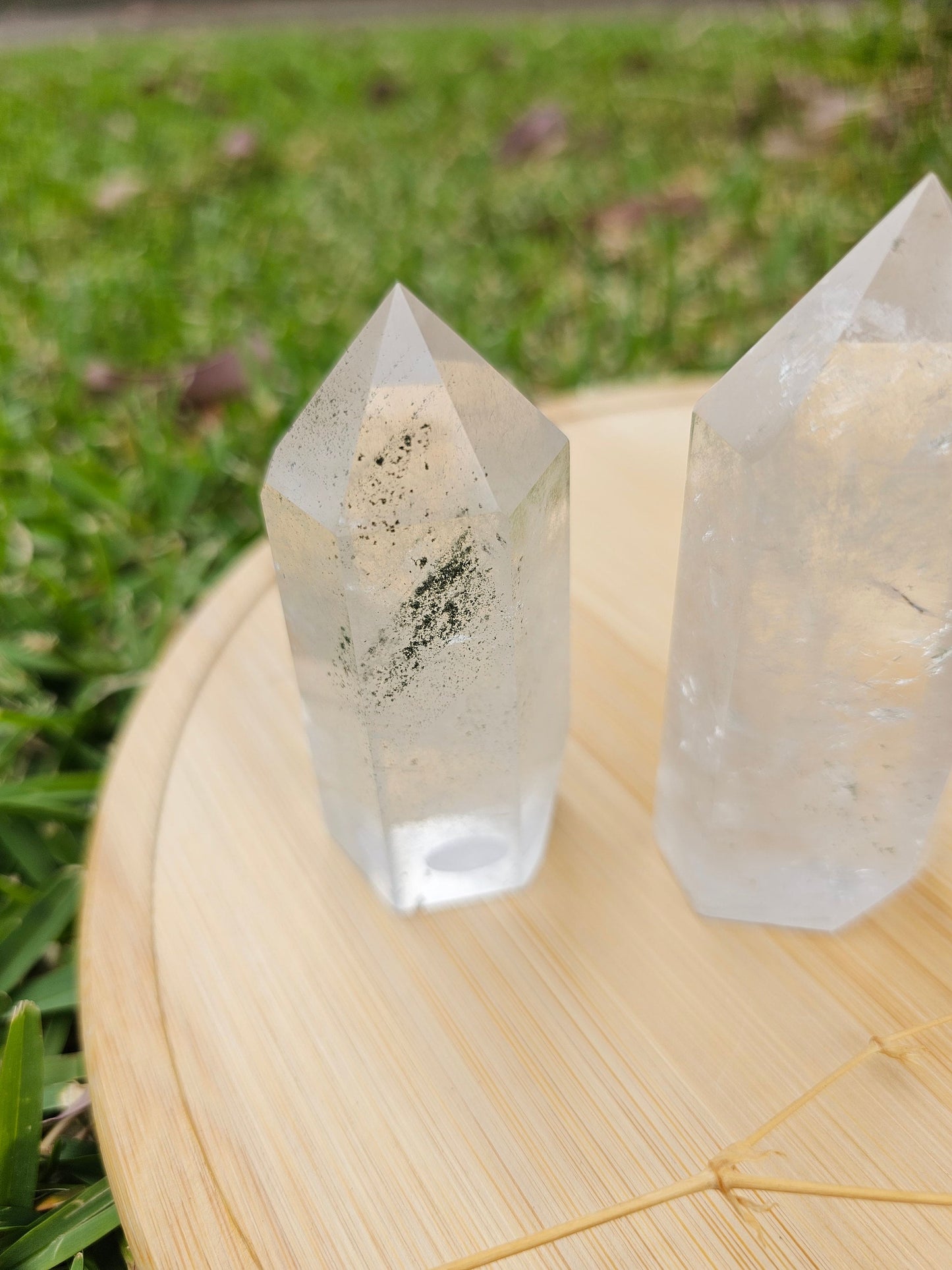 Clear Quartz Towers with inclusions