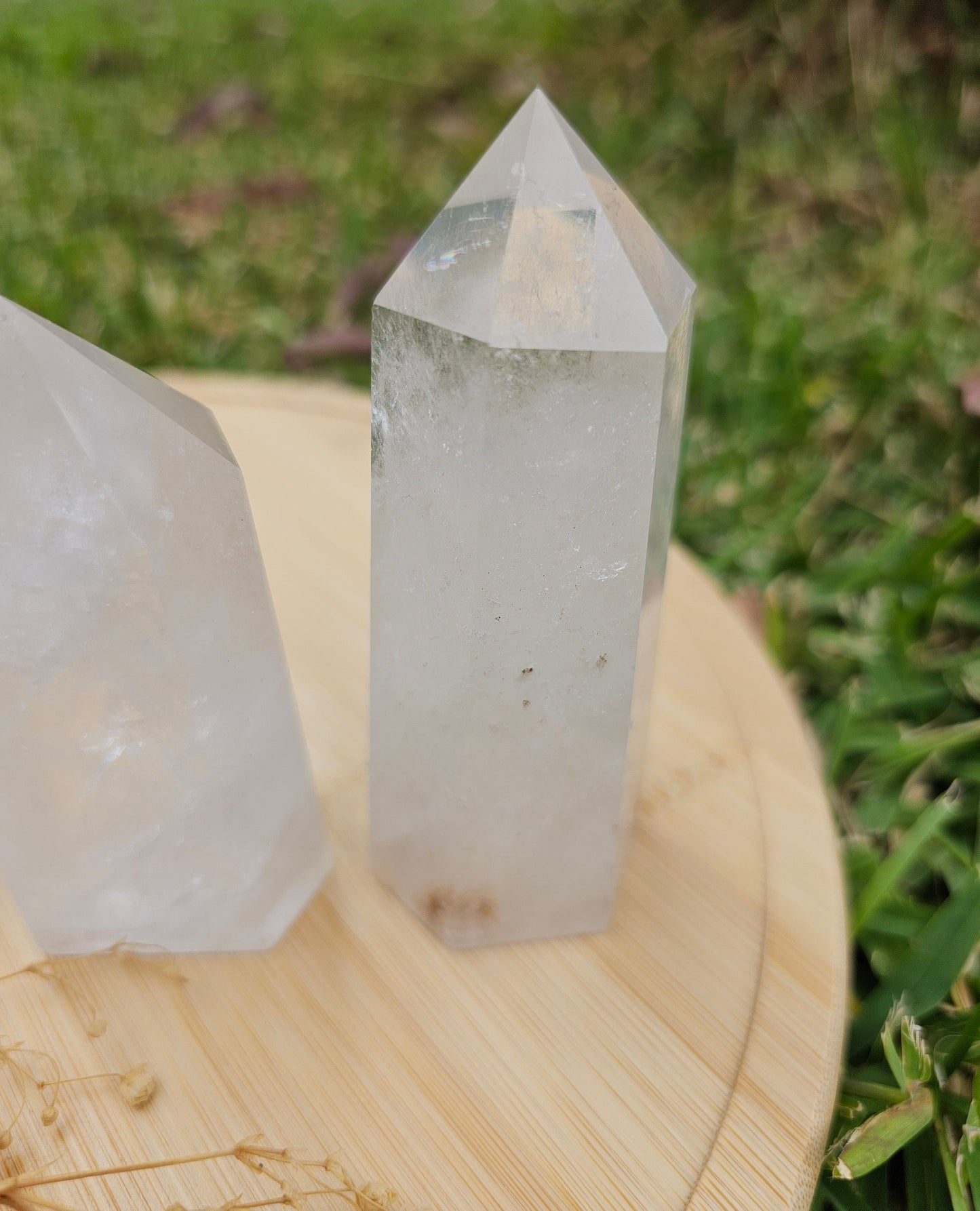 Clear Quartz Towers with inclusions