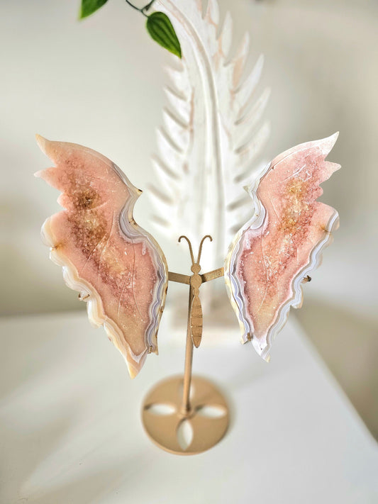 Stunning Pink Amethyst butterfly wings