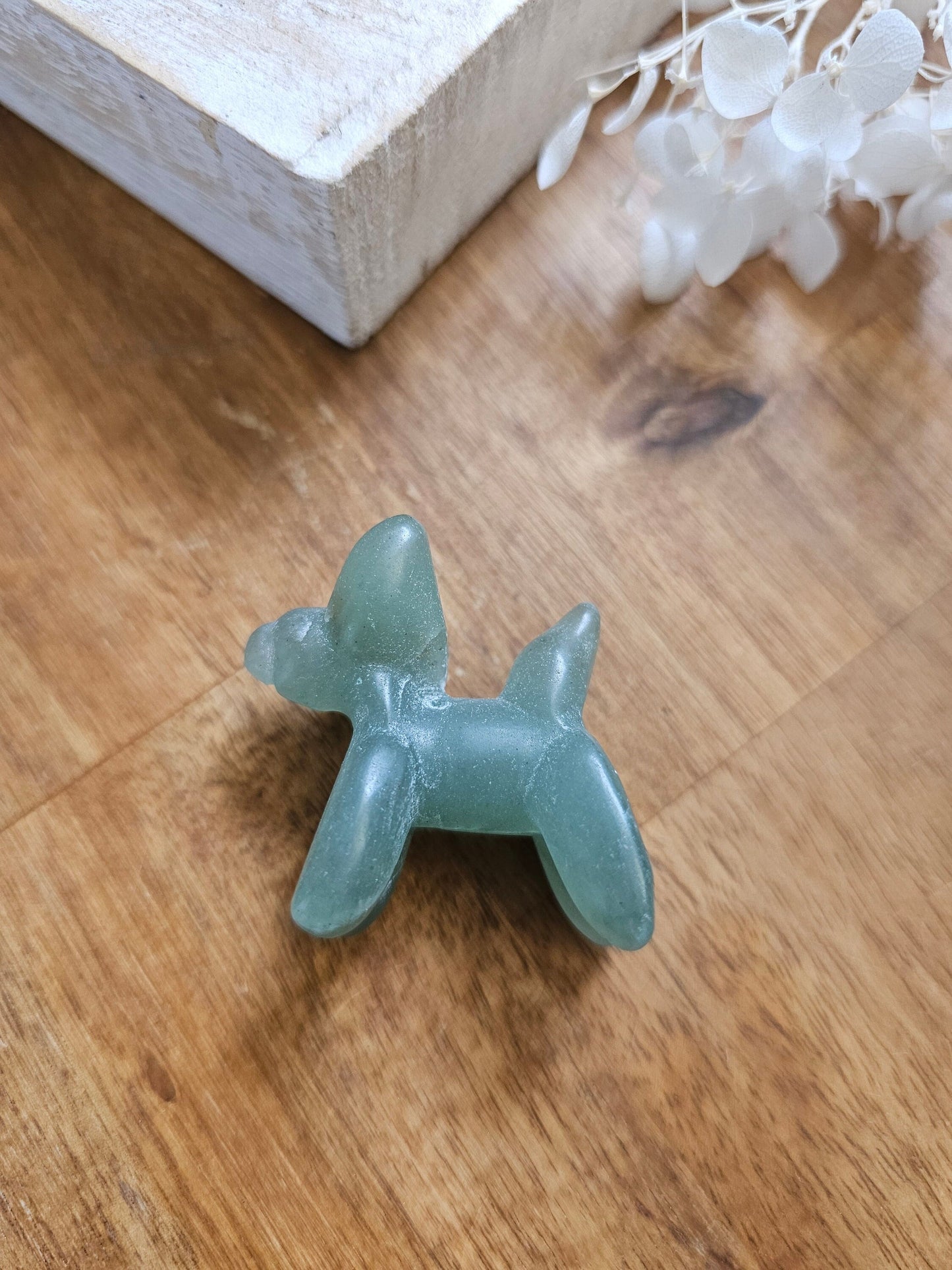 Balloon dog Green Aventurine