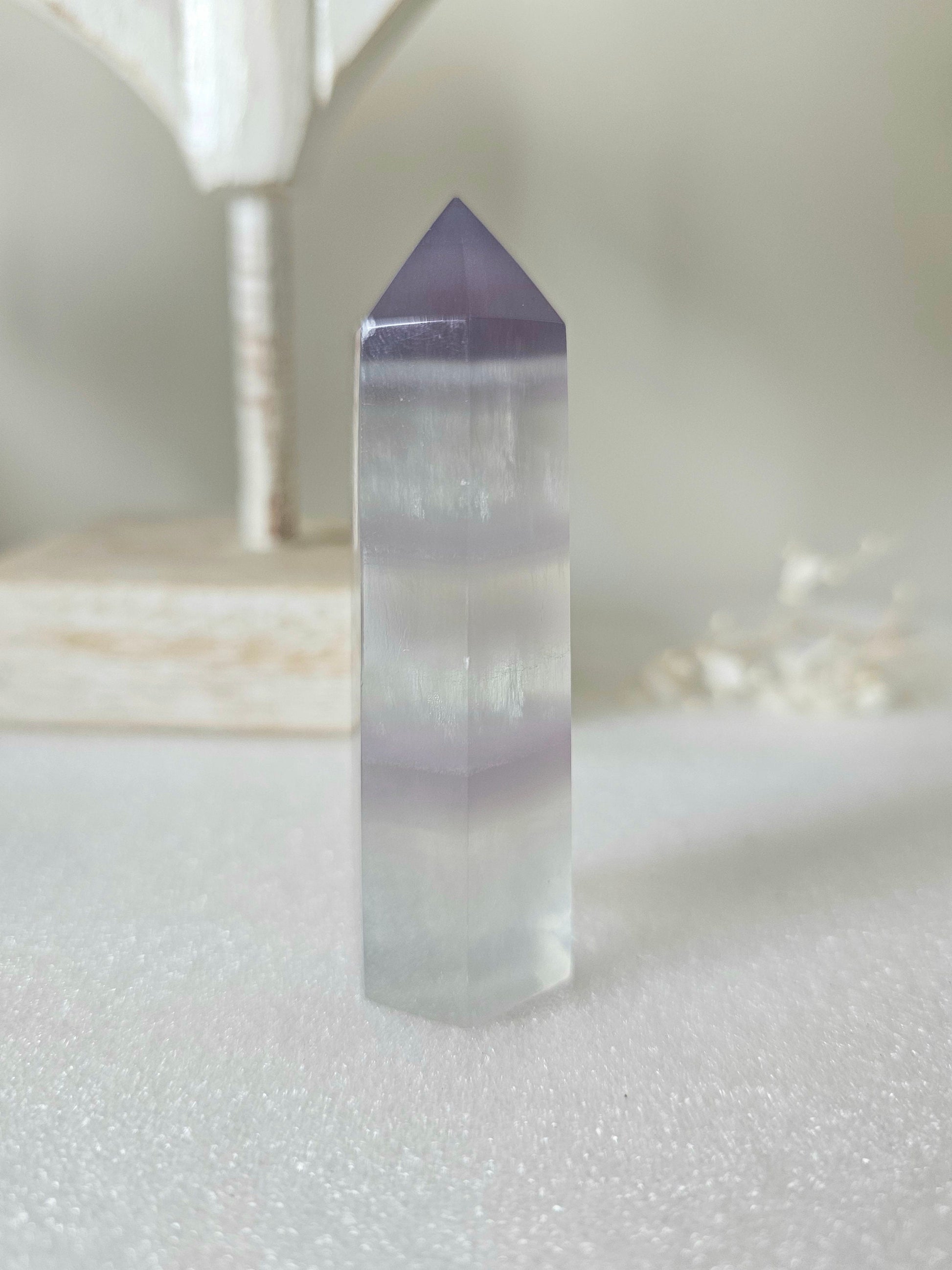Lavender Fluorite Tower 8.5cm