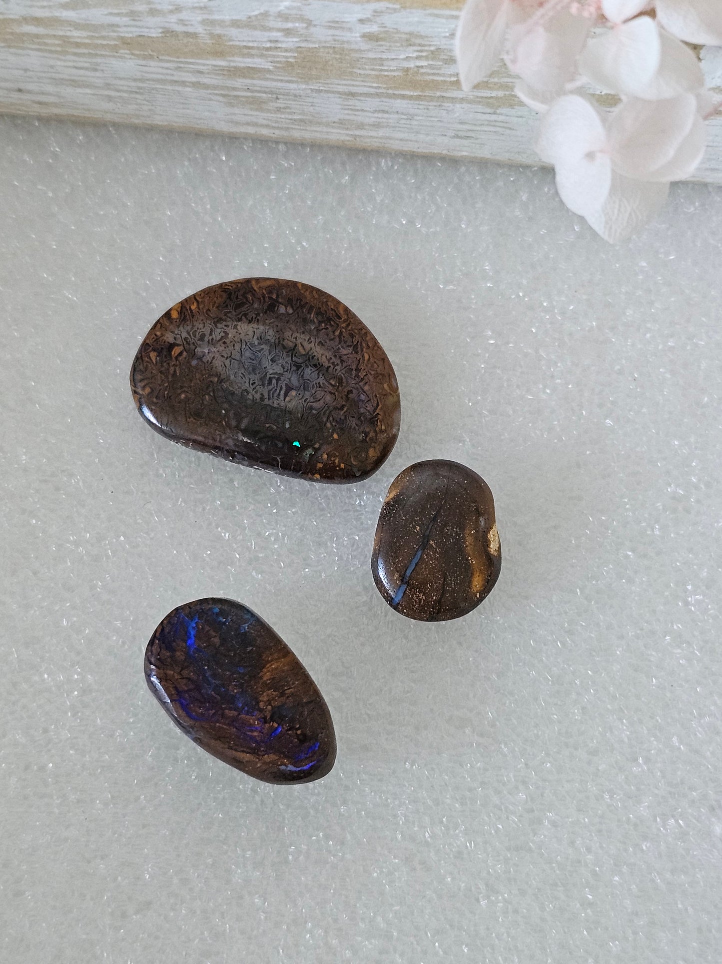 3 x Bulk Australian QLD boulder opal / Cabochon