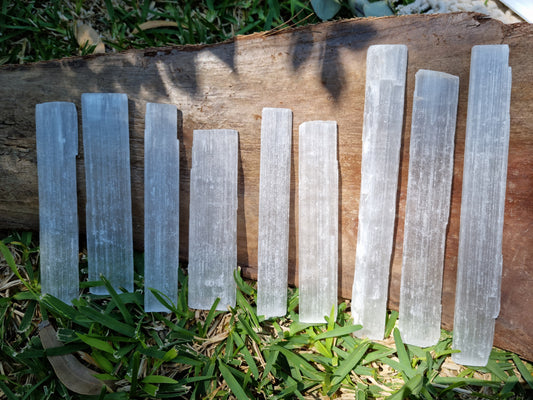 Natural Selenite Stick / Wand / Beam / Charging Tray